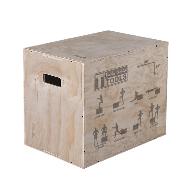 BODY-SOLID Tools 3-in-1 Wooden Plyo Box