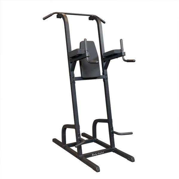 BODY-SOLID GVKR82 Deluxe Vertical Knee Raise, Dip & Pull Up Trainer